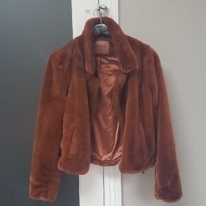Blank NYC Teddy Jacket in Warm Brown